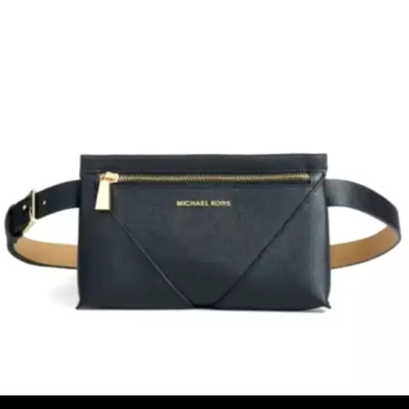 MICHAEL Michael Kors Envelope Belt Waist Bag Fanny Leather 658188C SZ S/M - Picture 1 of 16